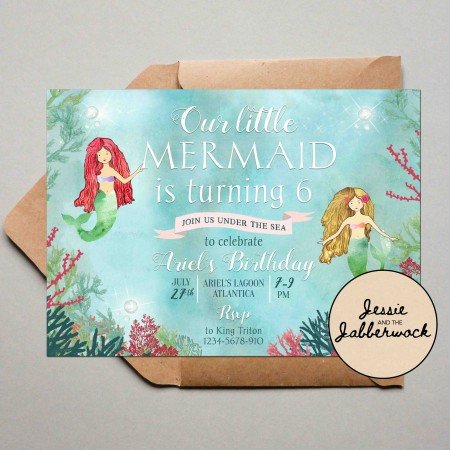 Little Mermaid Invite Little Mermaid Invite