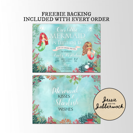 Little Mermaid Invite Little Mermaid Invite