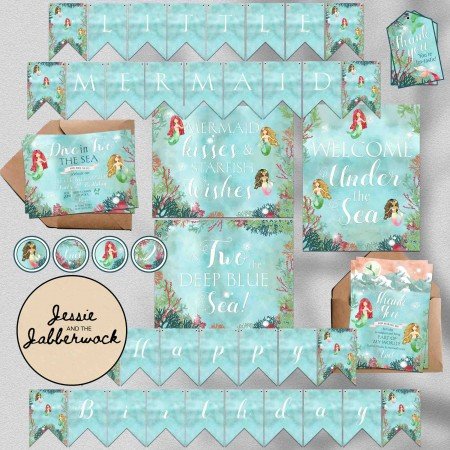 Dive in TWO the Sea Mermaid Invite Dive in TWO the Sea Mermaid Invite