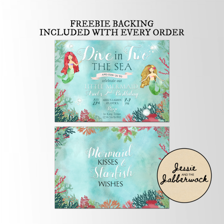 Dive in TWO the Sea Mermaid Invite Dive in TWO the Sea Mermaid Invite