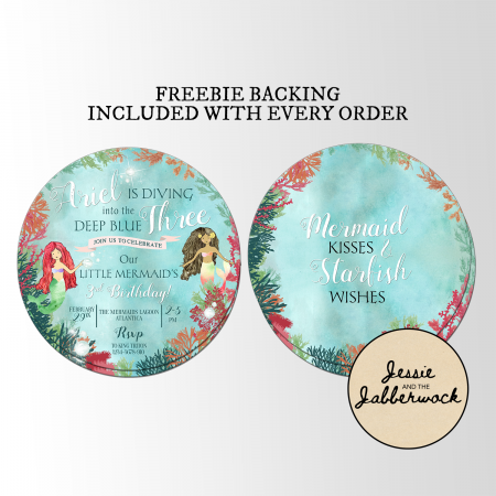 3rd Birthday Little Mermaid Invite 3rd Birthday Little Mermaid Invite