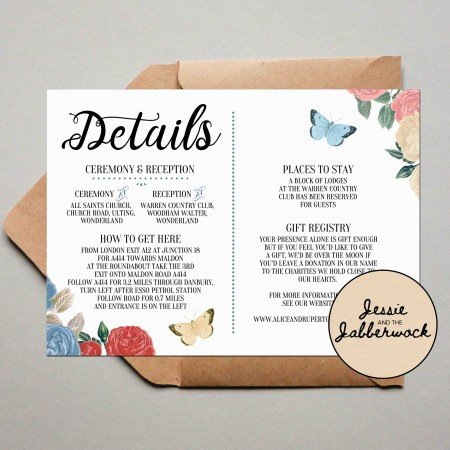 Alice in Wonderland Save the Date Alice in Wonderland Save the Date