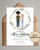 Custom Couple Illustration Invitation Custom Couple Illustration Invitation