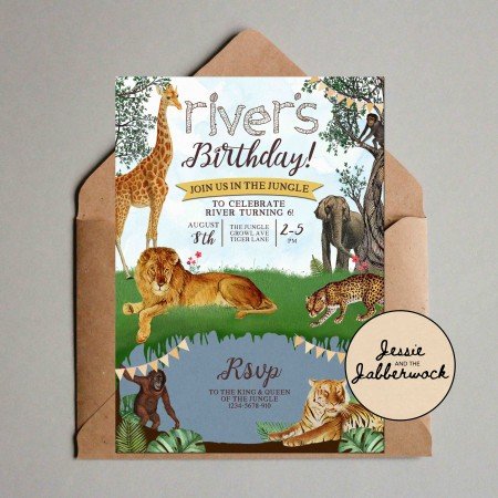 Vintage Jungle Invite Vintage Jungle Invite