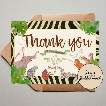 Wild & THREE Safari Ticket Invite Wild & THREE Safari Ticket Invite