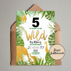 Wild Jungle Animals Invite