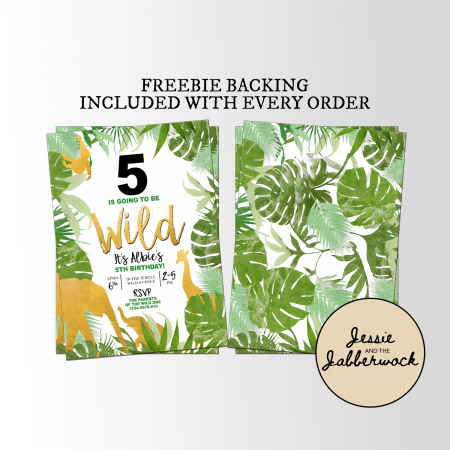Wild Jungle Animals Invite Wild Jungle Animals Invite