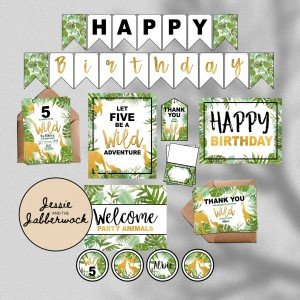 Wild Jungle Animals Party Set