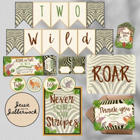 Roar In TWO the Wild Safari Ticket Invite Roar In TWO the Wild Safari Ticket Invite