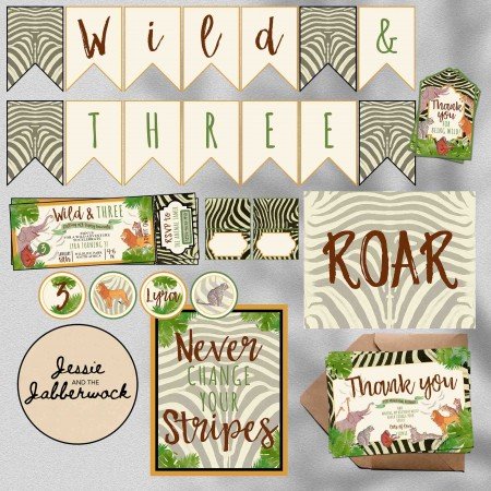 Wild & THREE Safari Ticket Invite Wild & THREE Safari Ticket Invite
