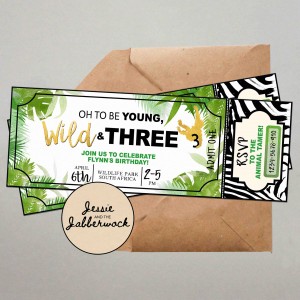 Young, Wild & THREE Ticket Invite
