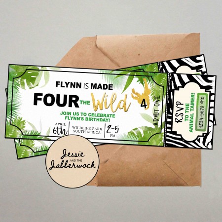 Made FOUR the Wild Ticket Invite Made FOUR the Wild Ticket Invite