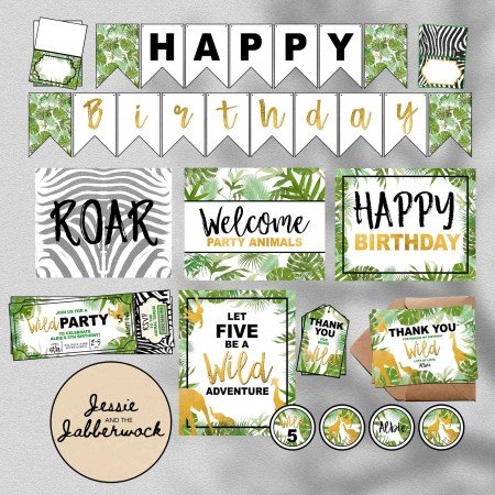 Wild Jungle Animals Ticket Invite Wild Jungle Animals Ticket Invite