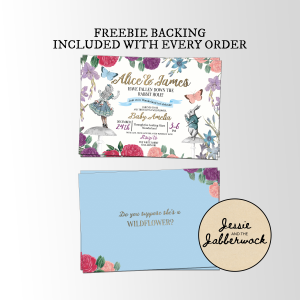 Alice in Wonderland Baby Invite