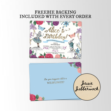 Alice in Wonderland Invite Alice in Wonderland Invite