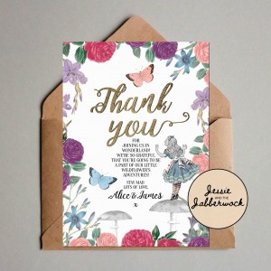 Floral Wonderland Baby Thank you Note