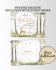 Floral Little Deer 1st Birthday Invite Floral Little Deer 1st Birthday Invite
