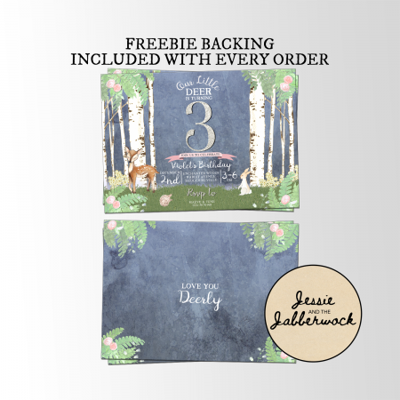 Sweet Little Deer Invite Sweet Little Deer Invite