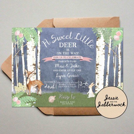 Little Deer Woodland Invite Little Deer Woodland Invite