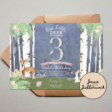 Sweet Little Deer Invite Sweet Little Deer Invite