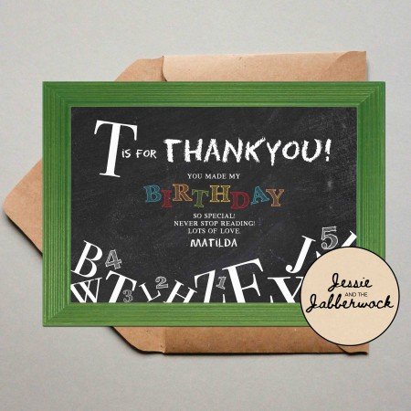Alphabet ABC chalkboard Invite Alphabet ABC chalkboard Invite