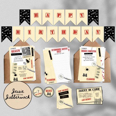 Secret Agent, Spy party Invite Secret Agent, Spy party Invite
