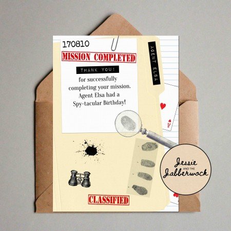 Secret Agent, Spy party Invite Secret Agent, Spy party Invite